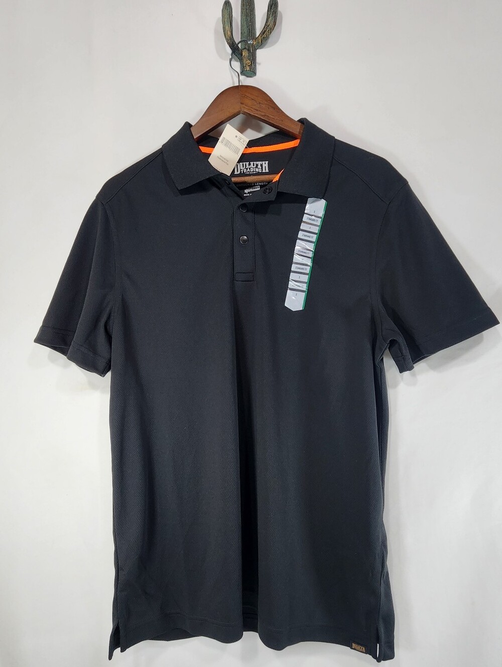 Duluth Trading Co Black Short-Sleeve Polo